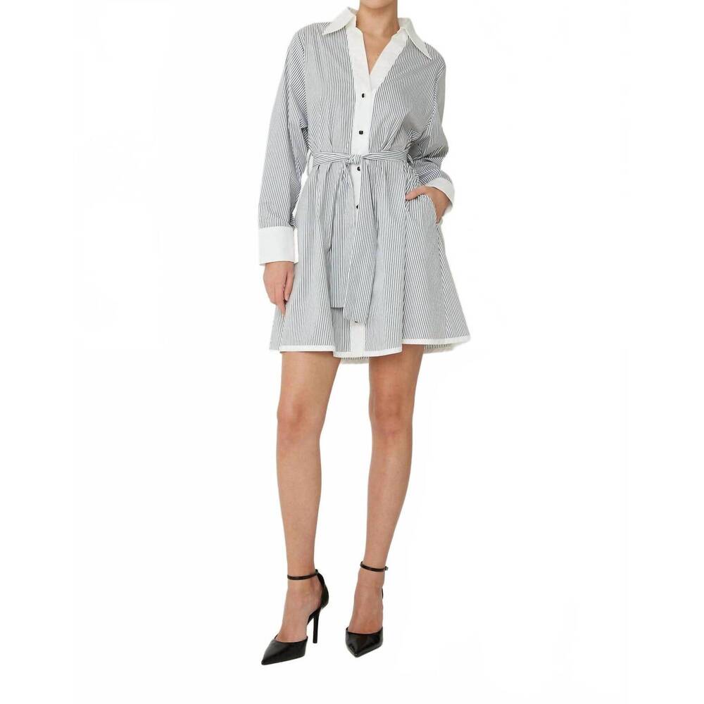 NEW JS71 sabina mini dress in black & white